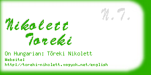 nikolett toreki business card